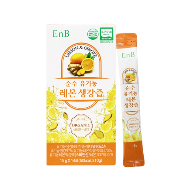 EnB 순수 유기농 레몬생강즙 15g x14포