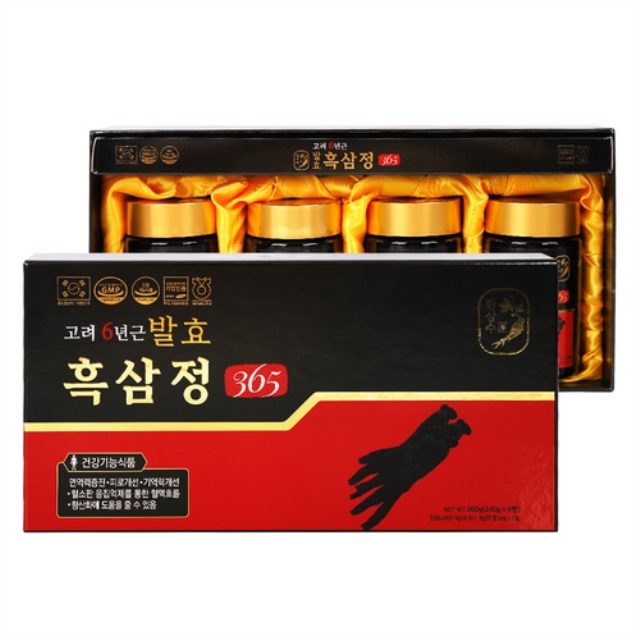 한삼수 고려6년근 발효흑삼정365 240g x4병