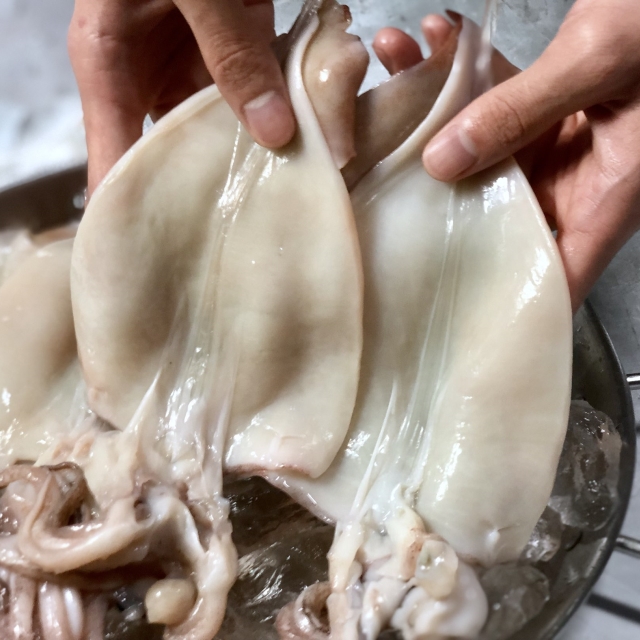 요리로적합한 정품 손질 오징어 500g 5~7미