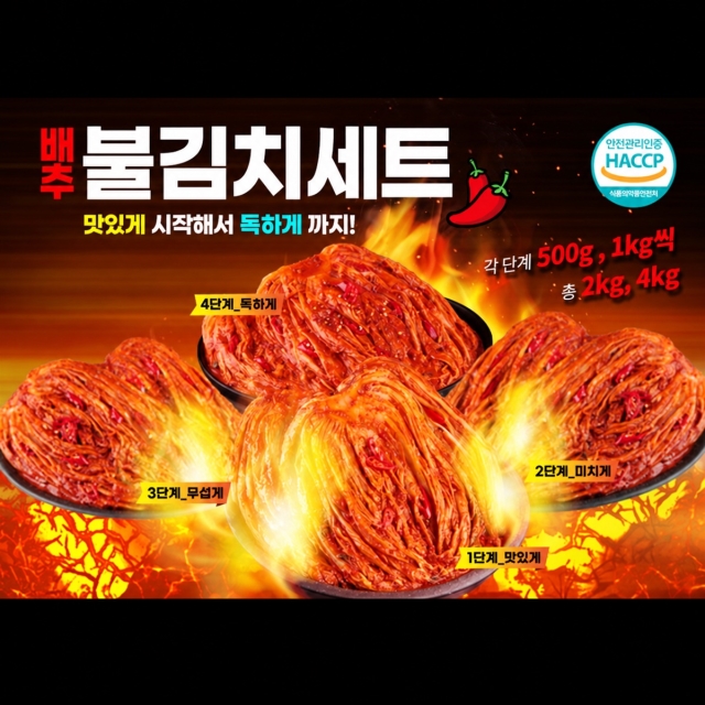 [솔농이반한] 전라도 감칠맛 배추불김치 4단계 세트 4kg