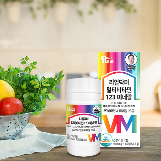 [23종 종합비타민] 리얼닥터 멀티비타민 123 미네랄 60정 (2개월분)