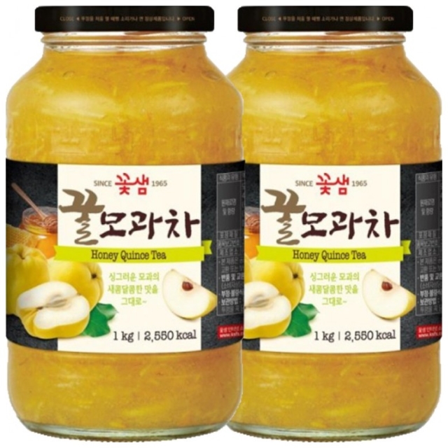 꽃샘 꿀모과차 2kg(1kg x 2병)