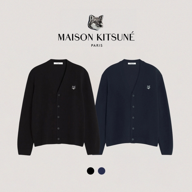 [졸리와니] 메종키츠네 폭스헤드 램스울 컴포트 가디건