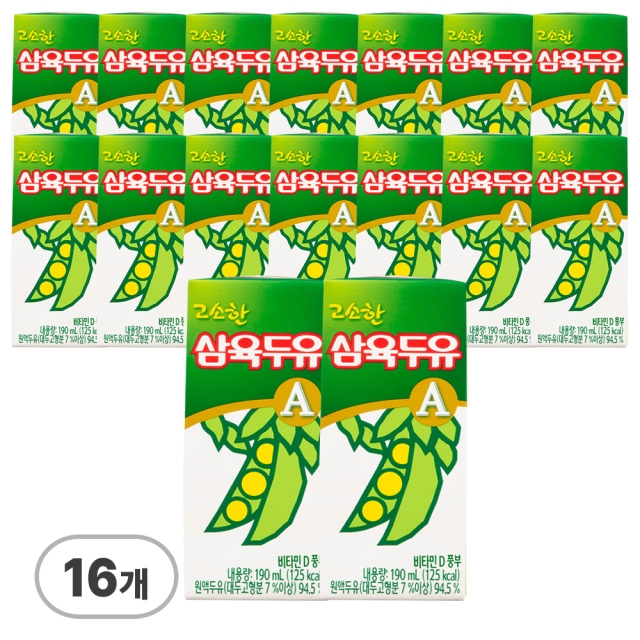 삼육식품 삼육두유 고소A , 190ml, 16개