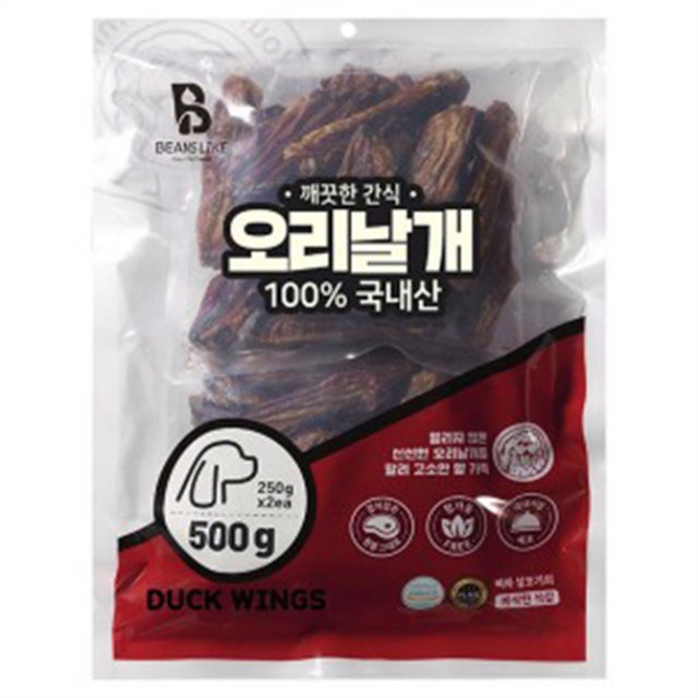 빈즈라이크 오리날개 500g