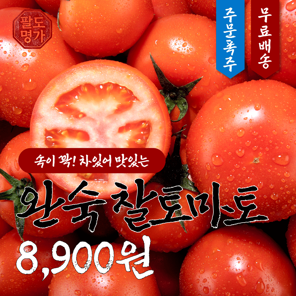 단단하고 아삭한 과육! 완숙 찰토마토