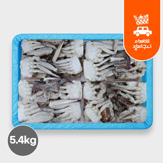 냉동 절단꽃게 5.4kg 급냉 손질꽃게 절단게 해물탕 찜 간장게장
