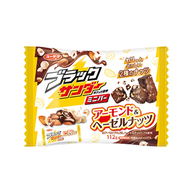 블랙썬더 미니바 아몬드&헤이즐넛 112g