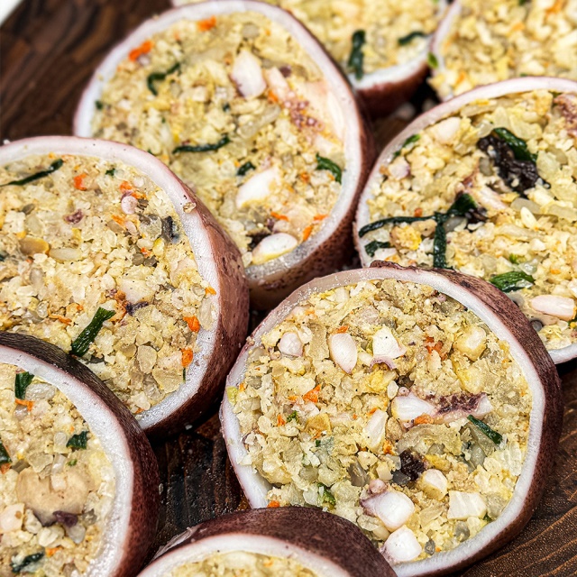 속초 명물 오징어순대 2미 600g 누룽지 수제 아바이순대