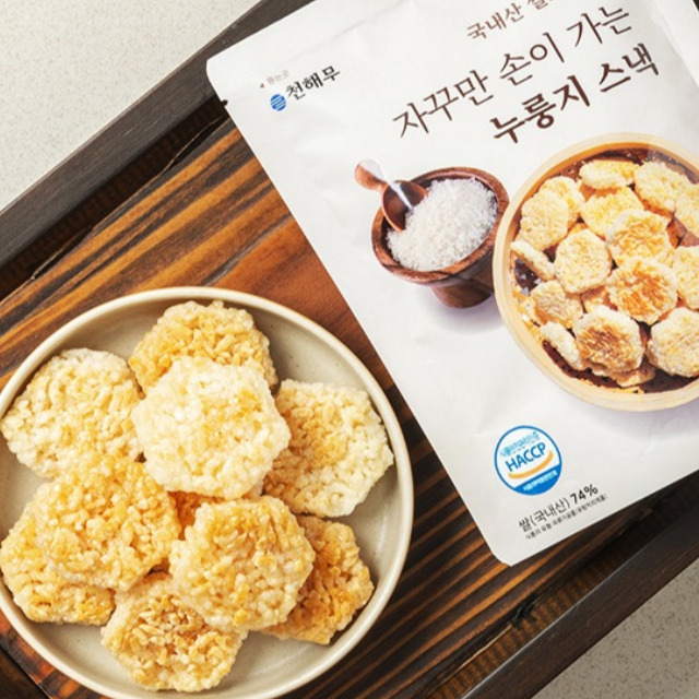 [누룽지스낵] 중독성 주의! 우리쌀로 만든 고소달콤 누룽지스낵 60g X 6봉