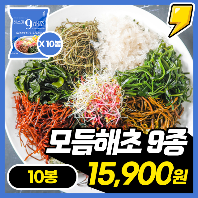[무려10팩] 완도산 9종 해초모듬 해초야9해조 10팩 세트!