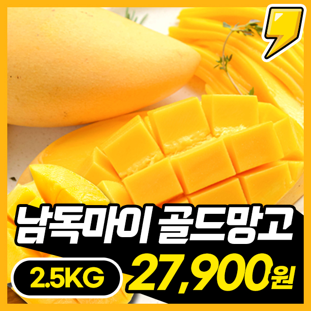 [항공직송] 탱글한 고당도 남독마이 골드망고 2.5kg~