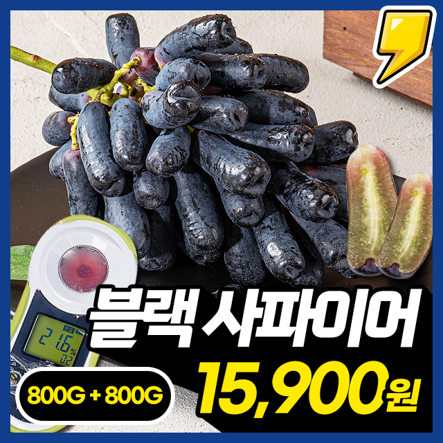 명품포도 고당도 가지포도 블랙 사파이어 포도 800G+800G