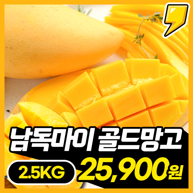 [항공직송] 탱글한 고당도 남독마이 골드망고 2.5kg~