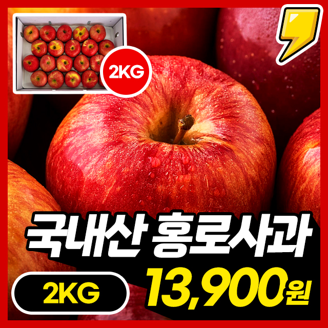 25년 제철! 가정용 햇살받은 붉은 햇 홍로사과 2KG/4KG