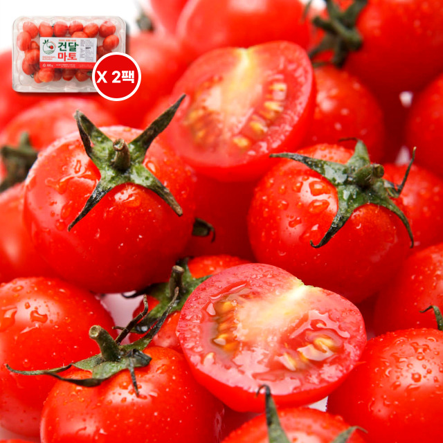 [스테비아방토] 두박스! 탱글한 식감 고당도 스테비아 방울 토마토 500g+500g