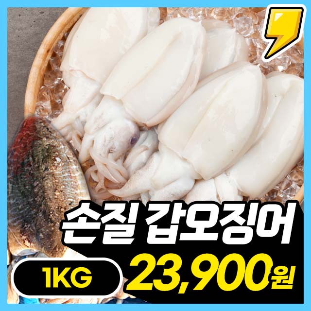 [100%자연산] 쫄깃한 식감과 담백한 맛 손질 갑오징어 1KG