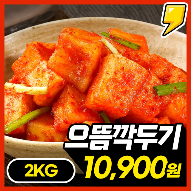 [100% 국산무] 당일생산! 매일 담아 보내는 손맛김치 으뜸깍두기 2kg~